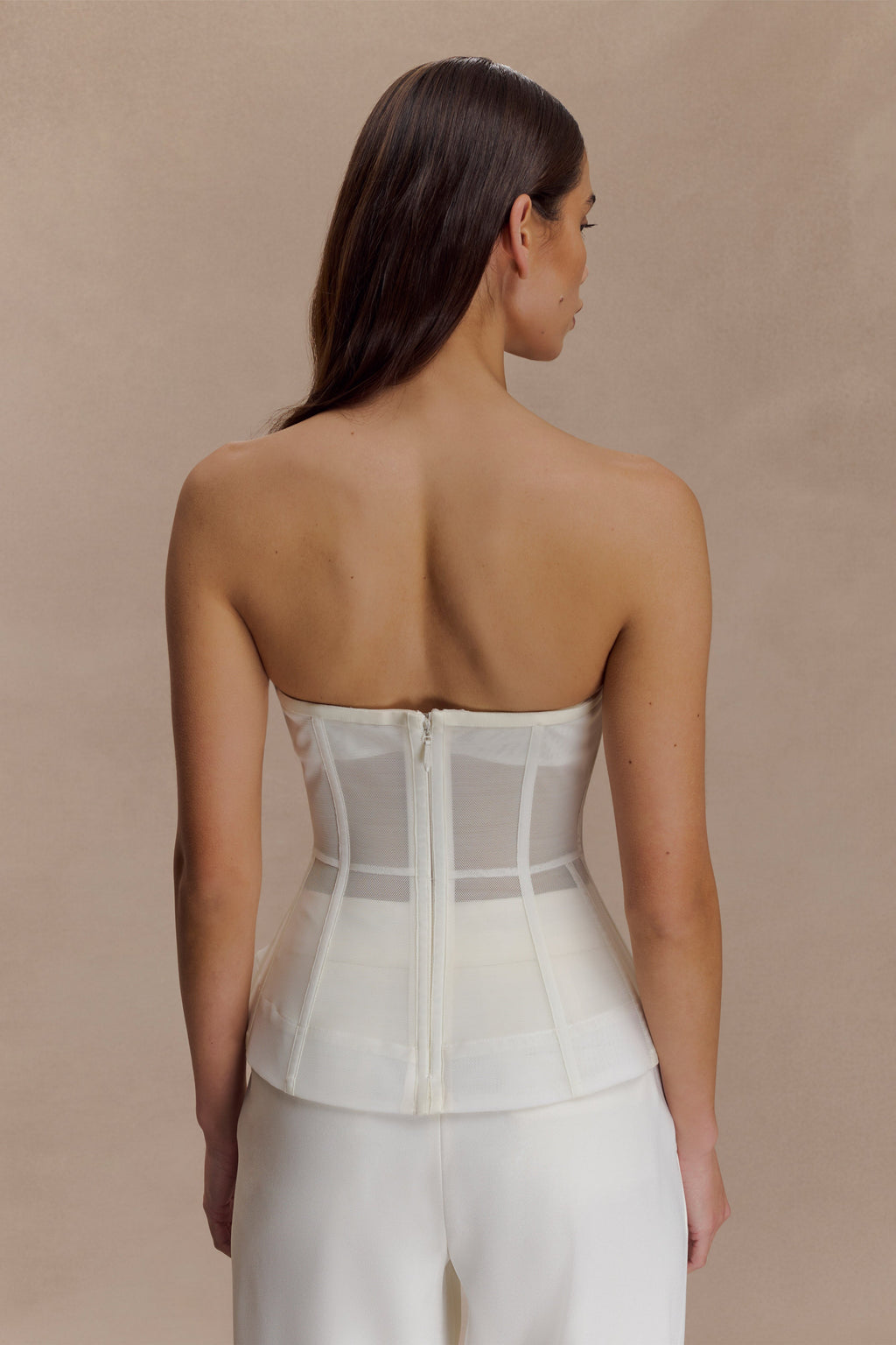 Zoe Structured Corset - White