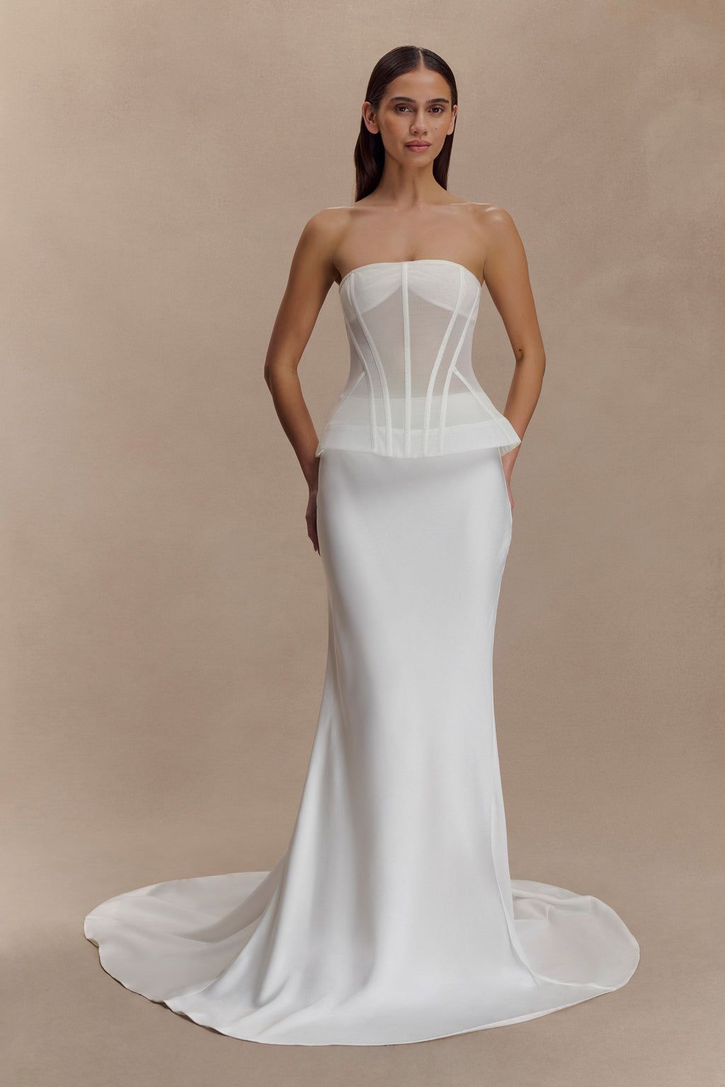 Zoe Structured Corset - White