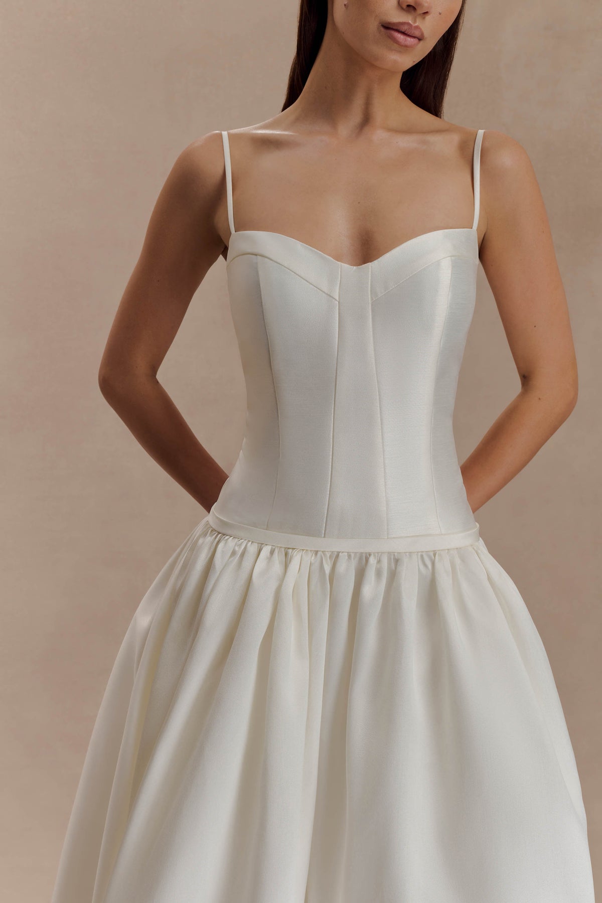 Carol Taffeta Maxi Gown - Ivory
