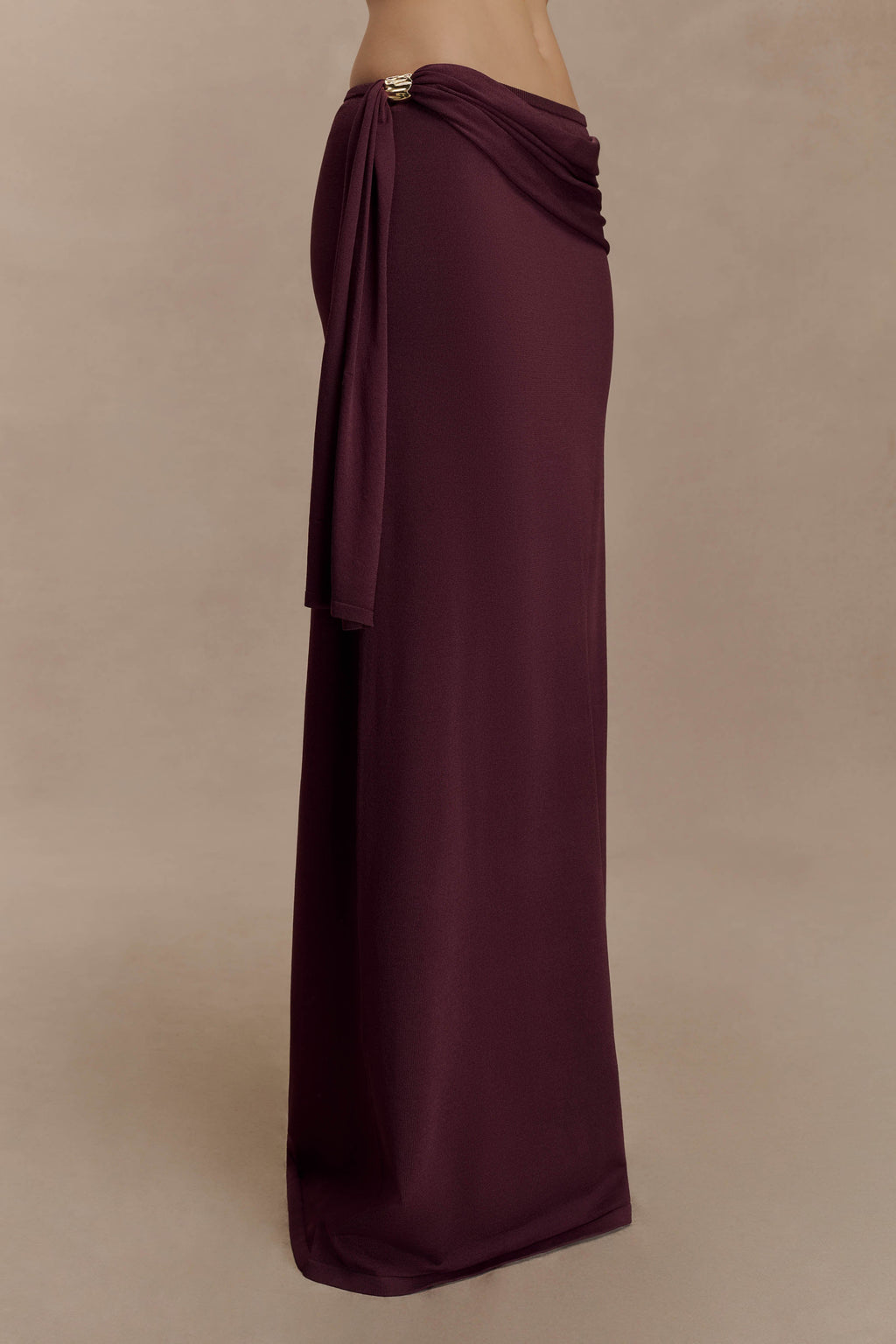 Bowie Low Rise Knit Maxi Skirt - Dark Chocolate