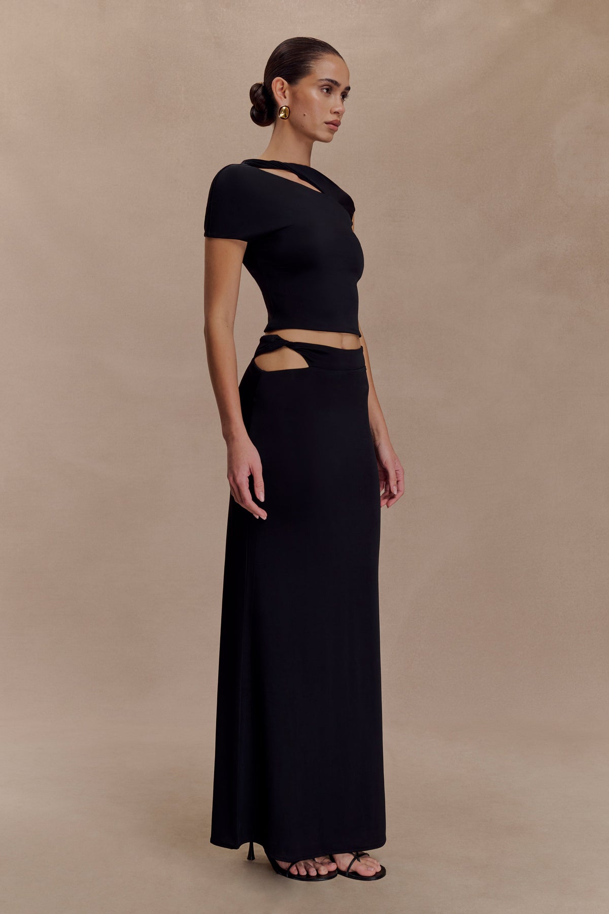 Haven Slinky Twist Top - Black