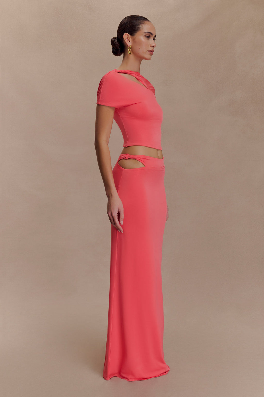 Haven Slinky Twist Top - Coral