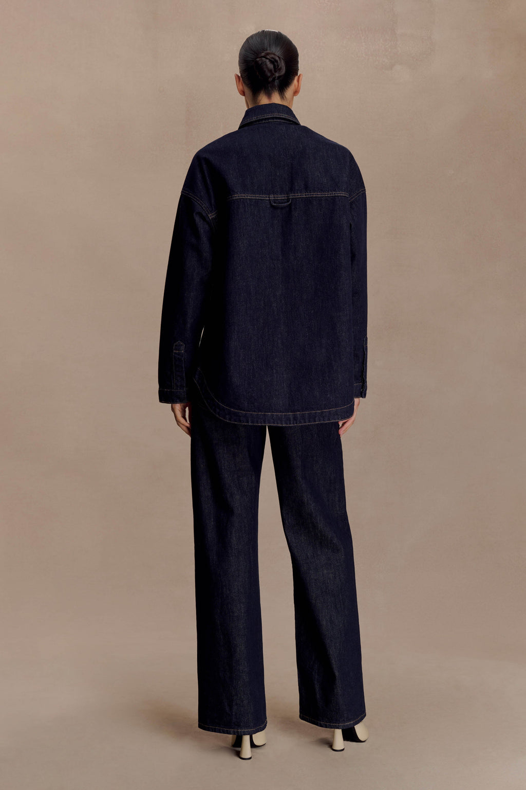 Lioda Oversized Denim Shirt - Washed Indigo Blue