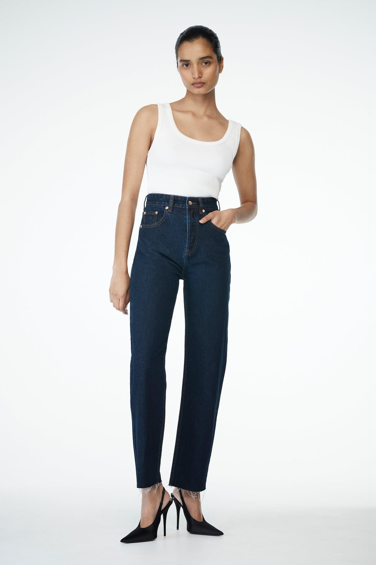 Tina Mom Jean - Indigo Blue
