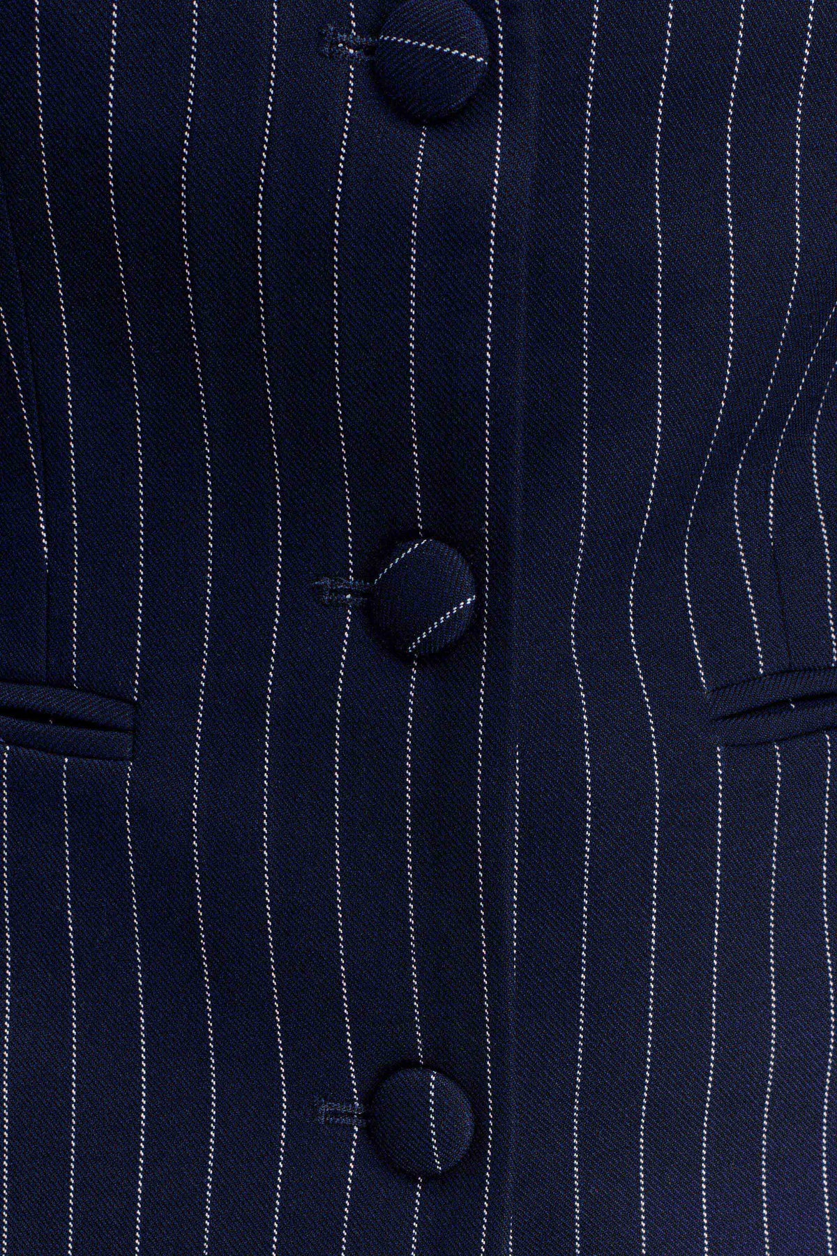Bellamy Cinched Blazer - Navy Pinstripe