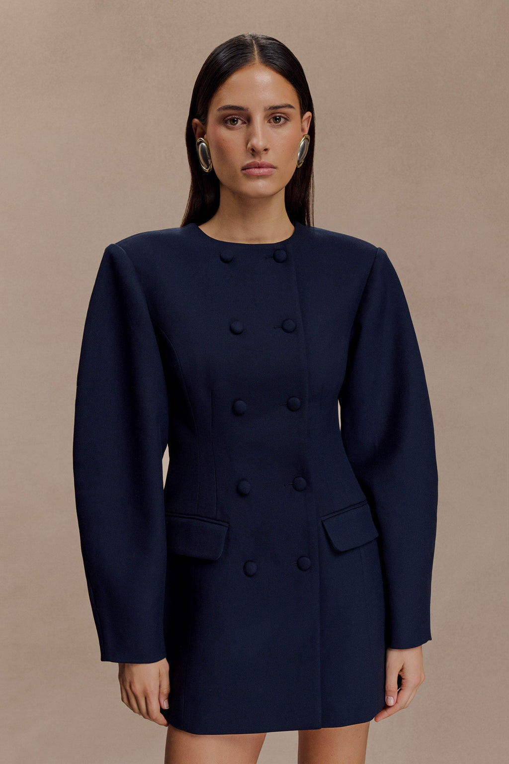 Beatrice Blazer Mini Dress - Navy