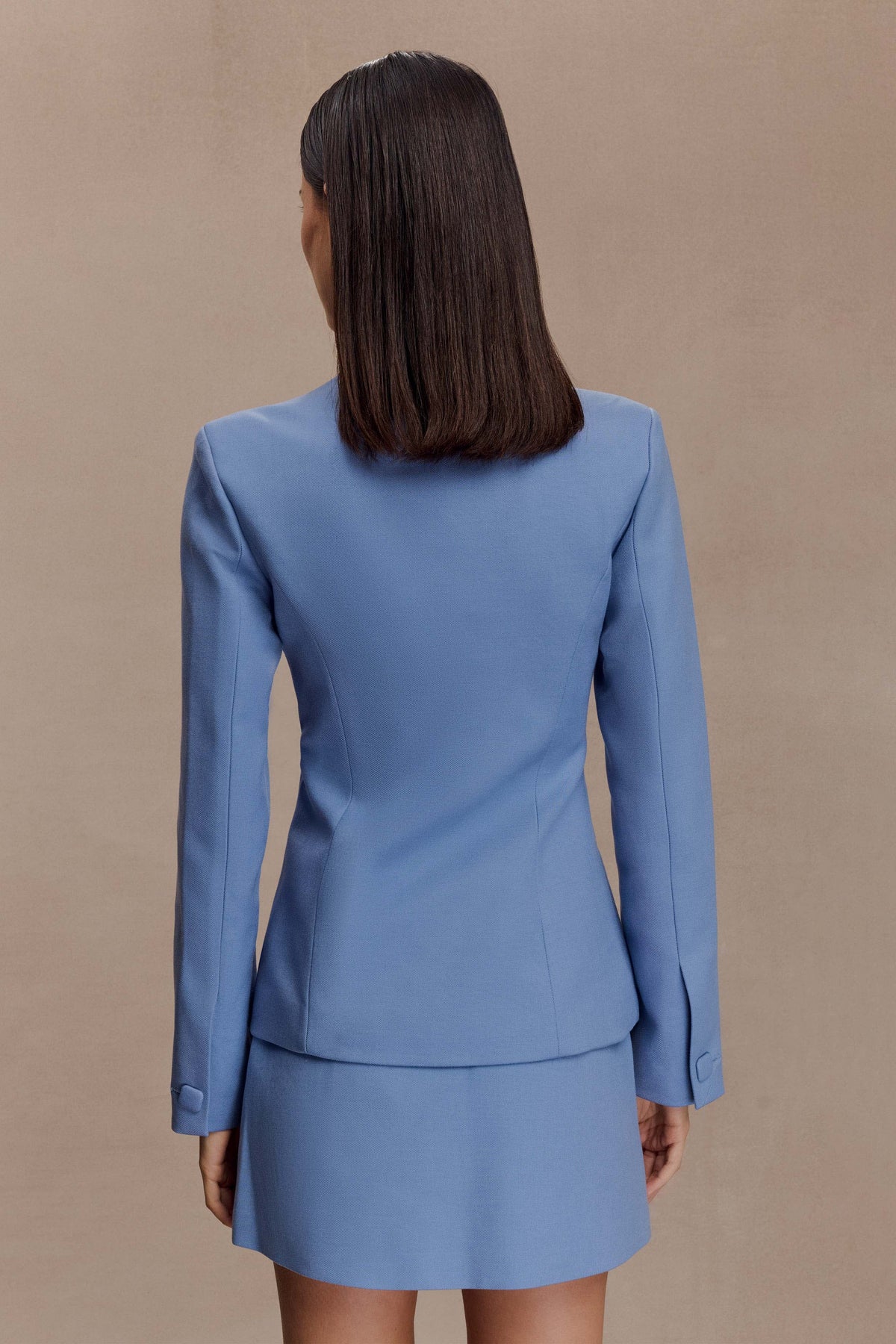 Gina Suiting Mini Skirt - Ocean Blue