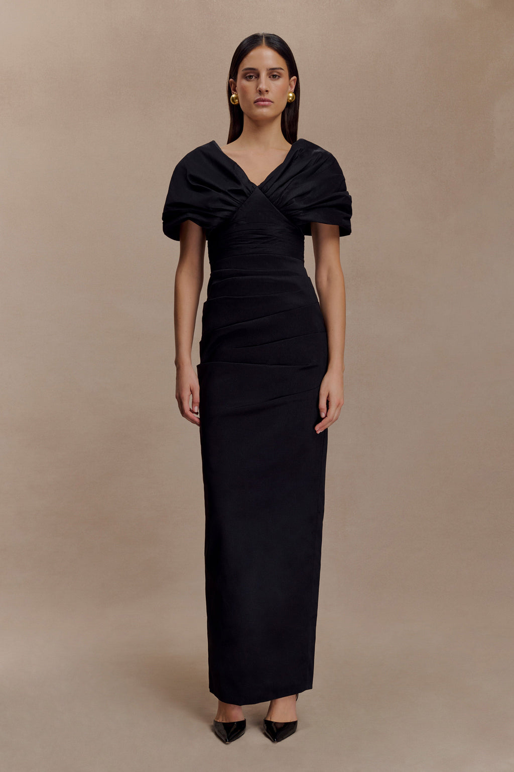 Thelma Bardot Maxi Dress - Black