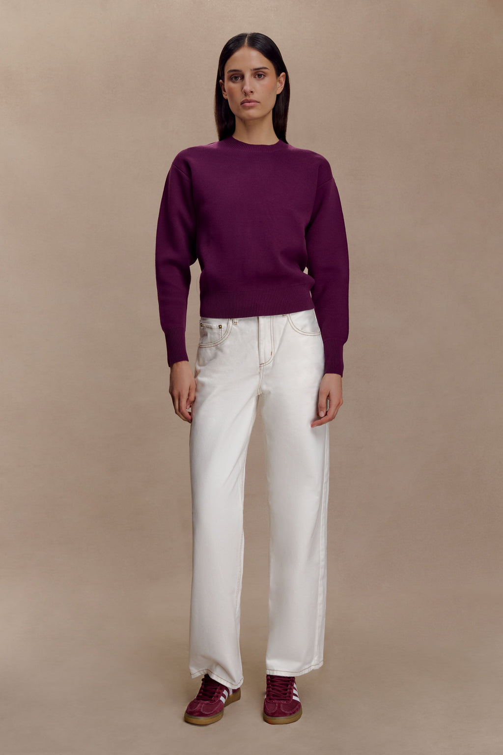 Braxton Cozy Knit Jumper - Plum