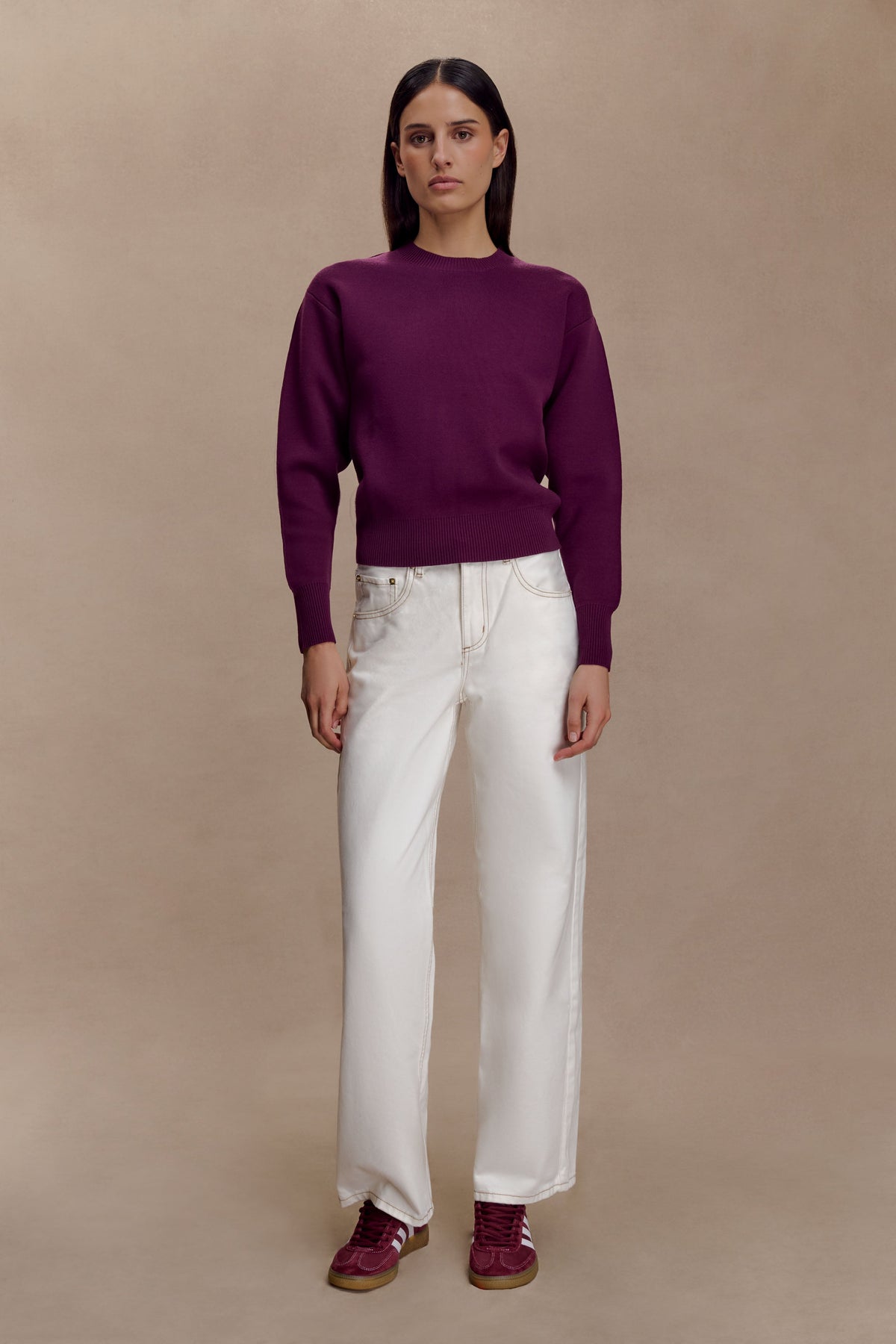 Braxton Cozy Knit Jumper - Plum