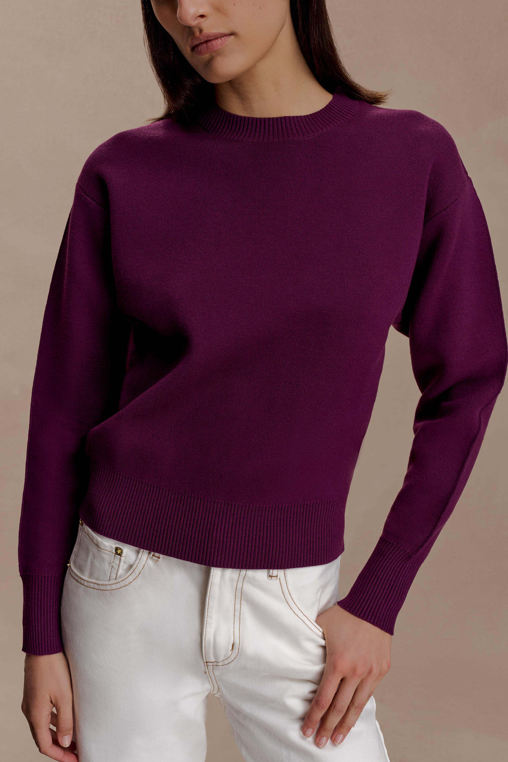 Braxton Cozy Knit Jumper - Plum