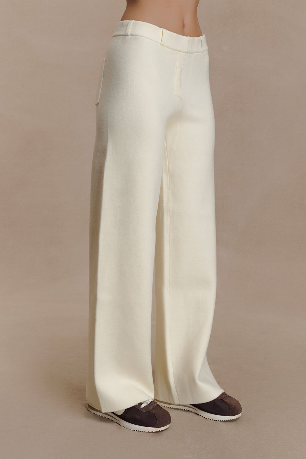Lauren Knit Trouser - Ivory