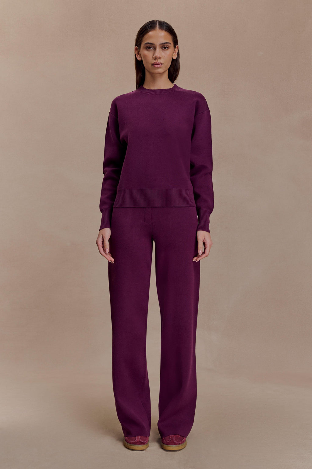 Braxton Cozy Knit Jumper - Plum