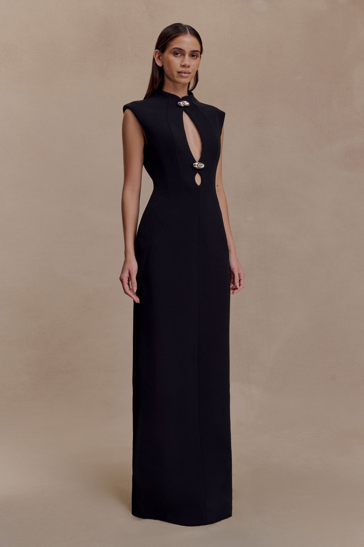 Michelle Cut Out Maxi Dress - Black