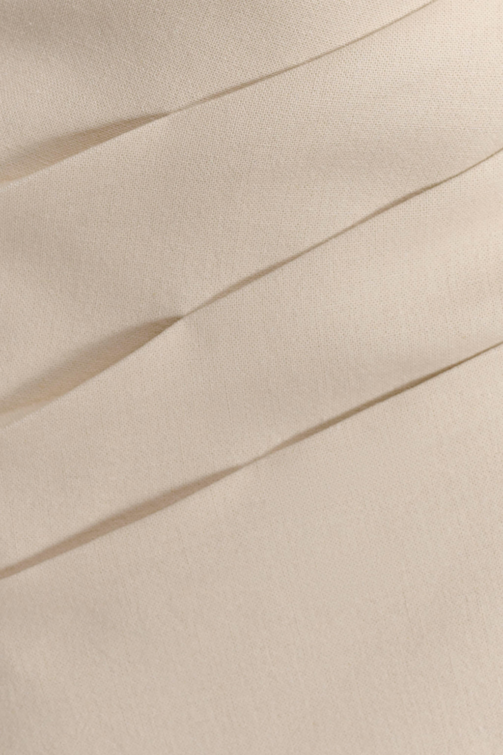 Helena One Shoulder Linen Mini Dress - Natural Beige
