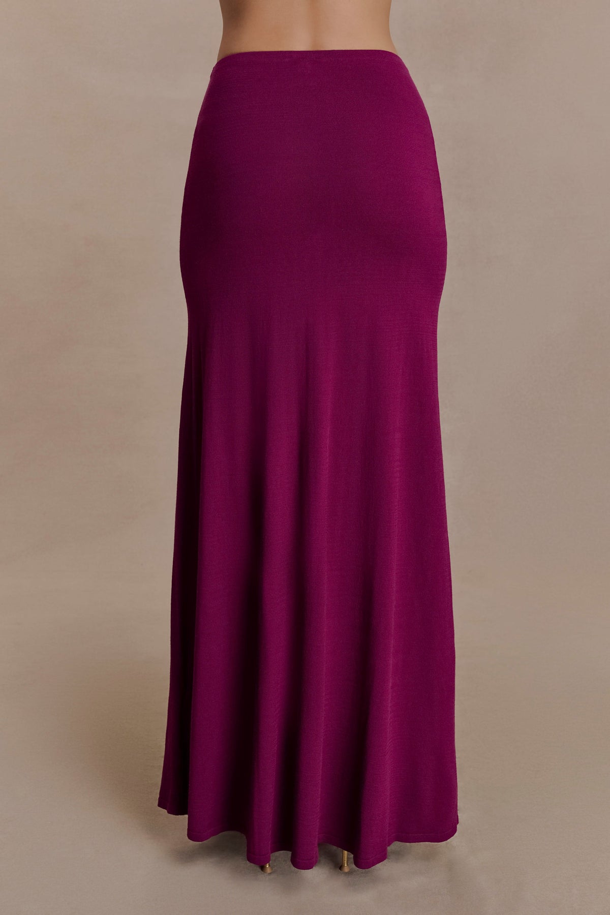 Martiena Knit Maxi Skirt - Plum