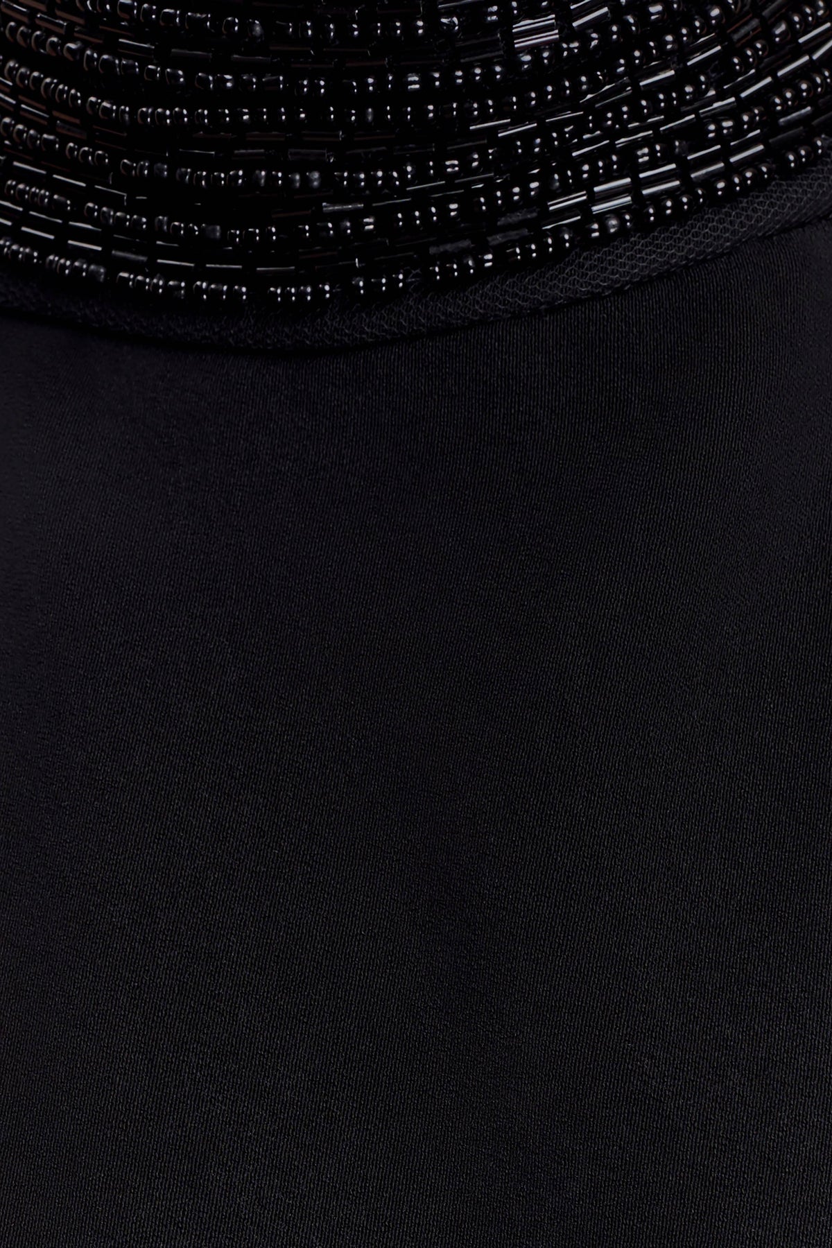 Emilia Beaded Neck Halter Top - Black