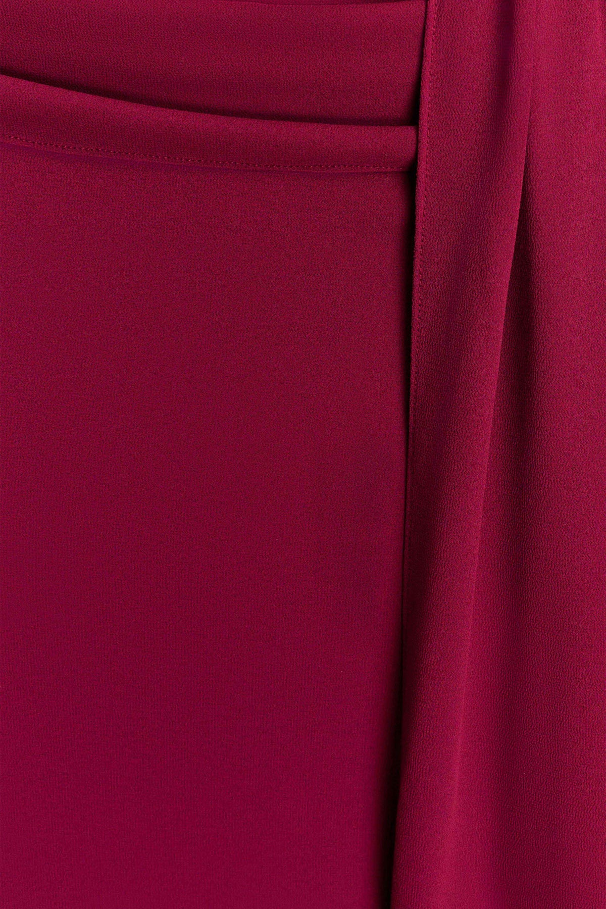 Celina Chiffon Halter Top With Hardware - Cherry Red