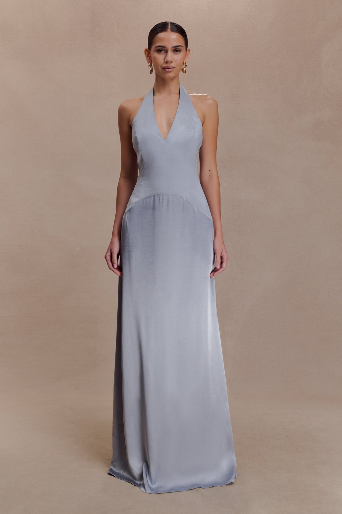 Maura Taffeta And Satin Maxi Dress - Cornflower Blue