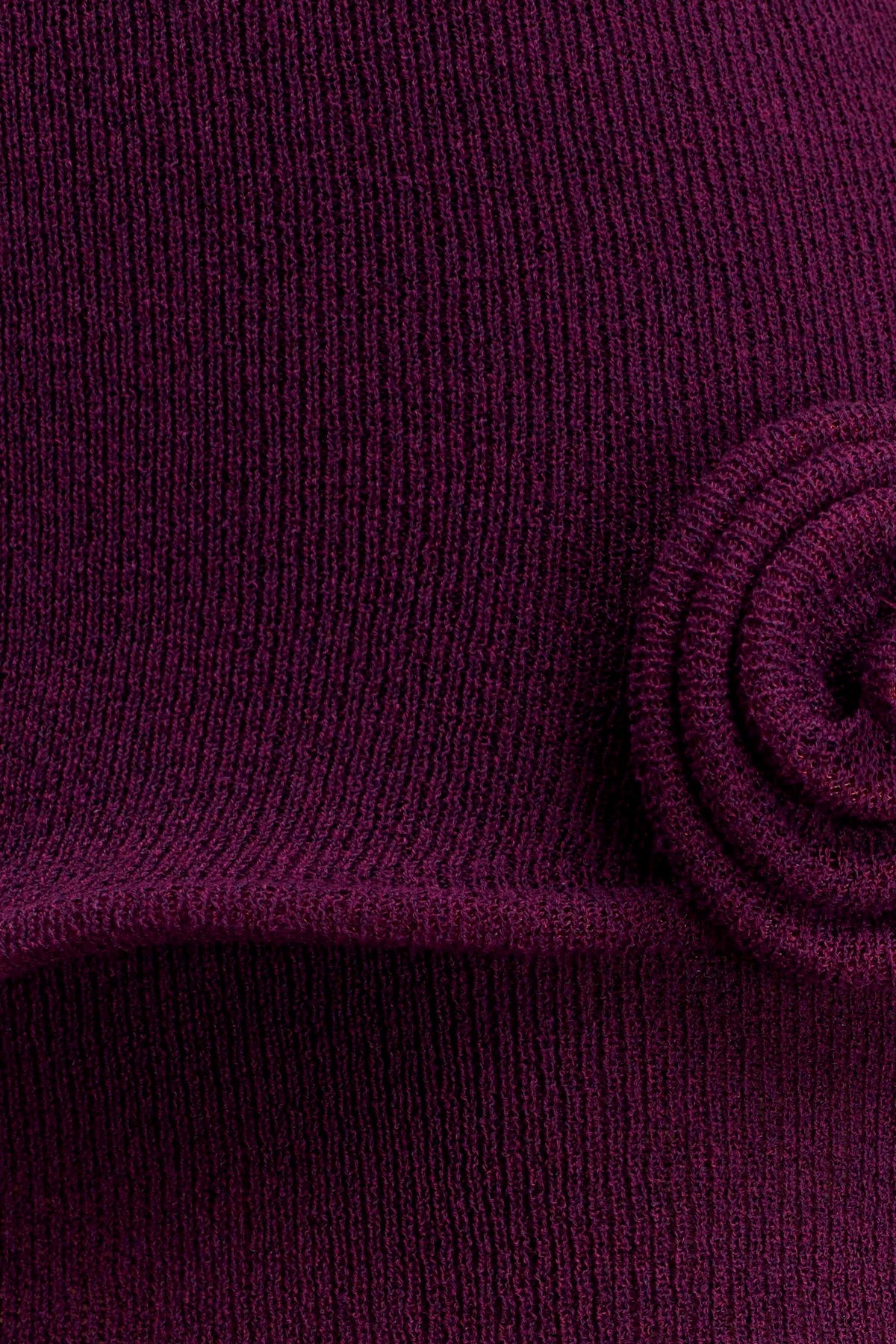 Samira Knit Long Sleeve Mini Dress - Plum