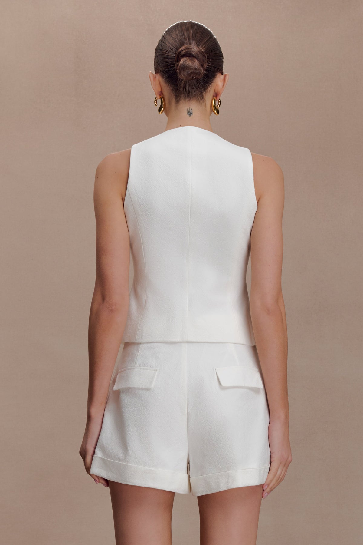 Aldea Cotton Sleeveless Top - White