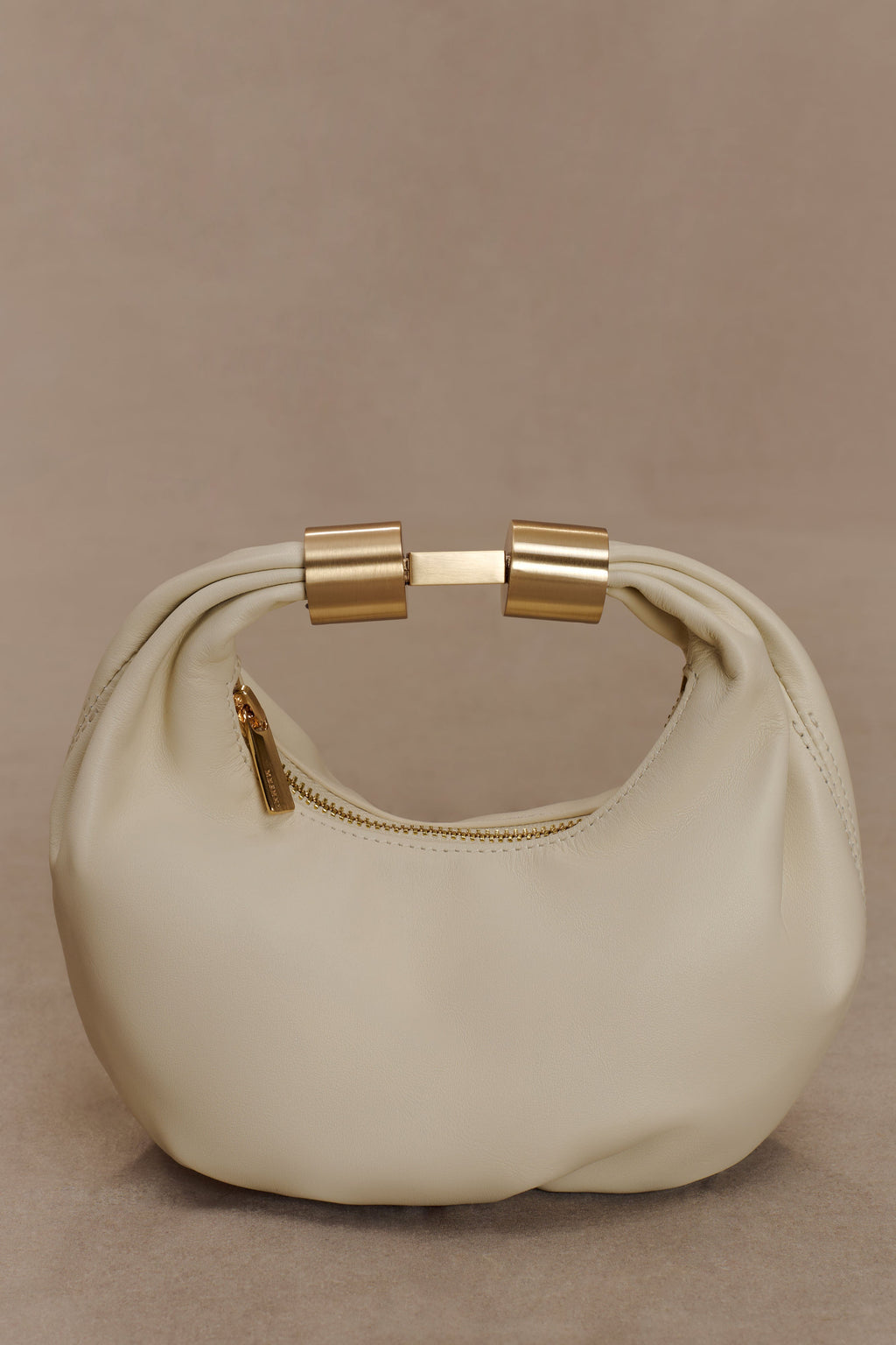 Bristol Mini Croissant Leather Bag - Ivory