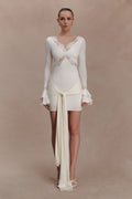 Electra Slinky Lace Mini Dress - Ivory