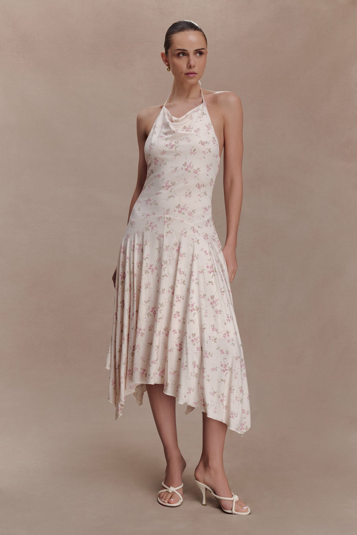 Sylvie Modal Hankie Midi Dress - Floral Ditsy Print