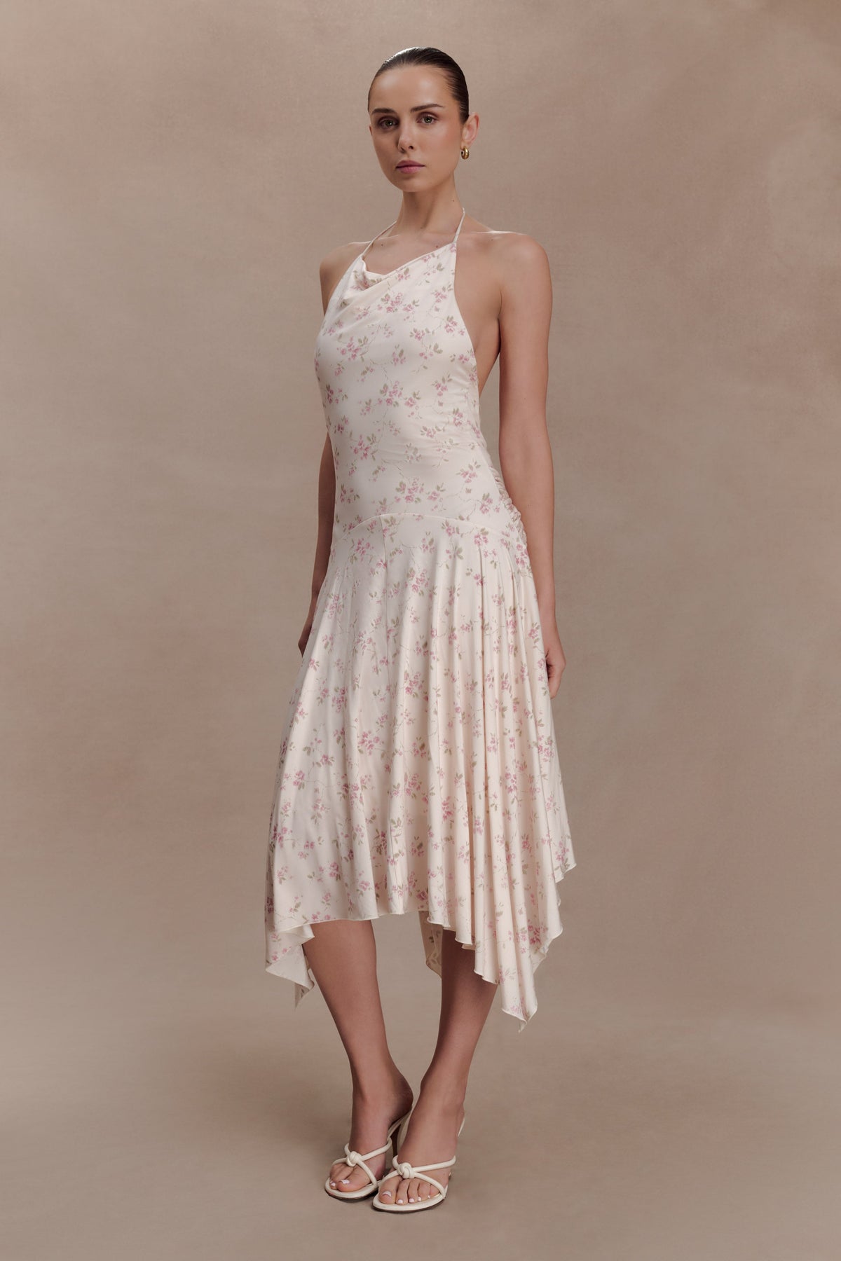Sylvie Modal Hankie Midi Dress - Floral Ditsy Print