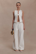 Aldea Cotton Sleeveless Top - White