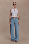 Scout Sleeveless Linen Shirt - White
