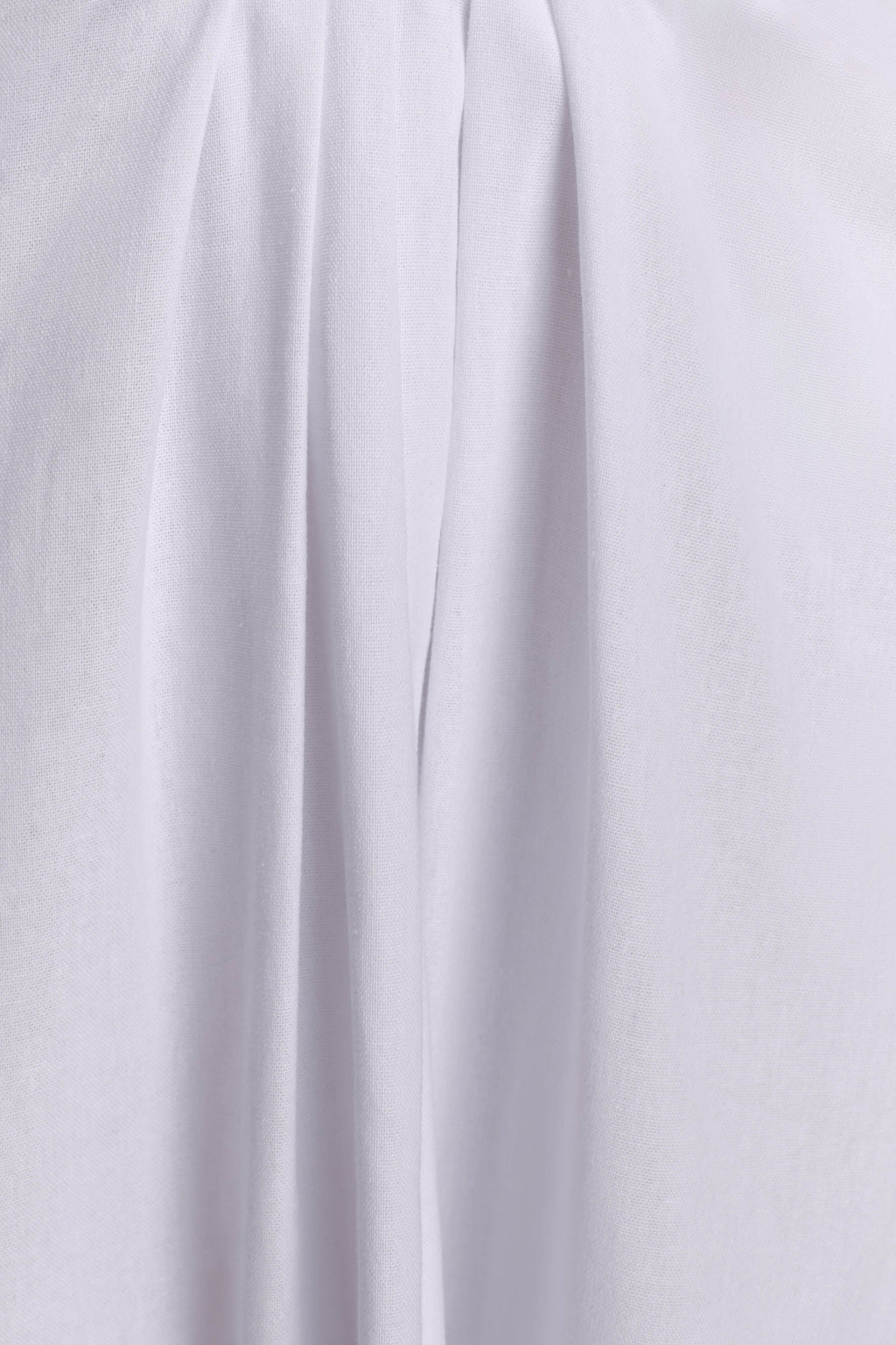 Talia Draped Linen Midi Skirt - White