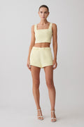 Josephine Cotton Shorts With Waistbands - Lemon