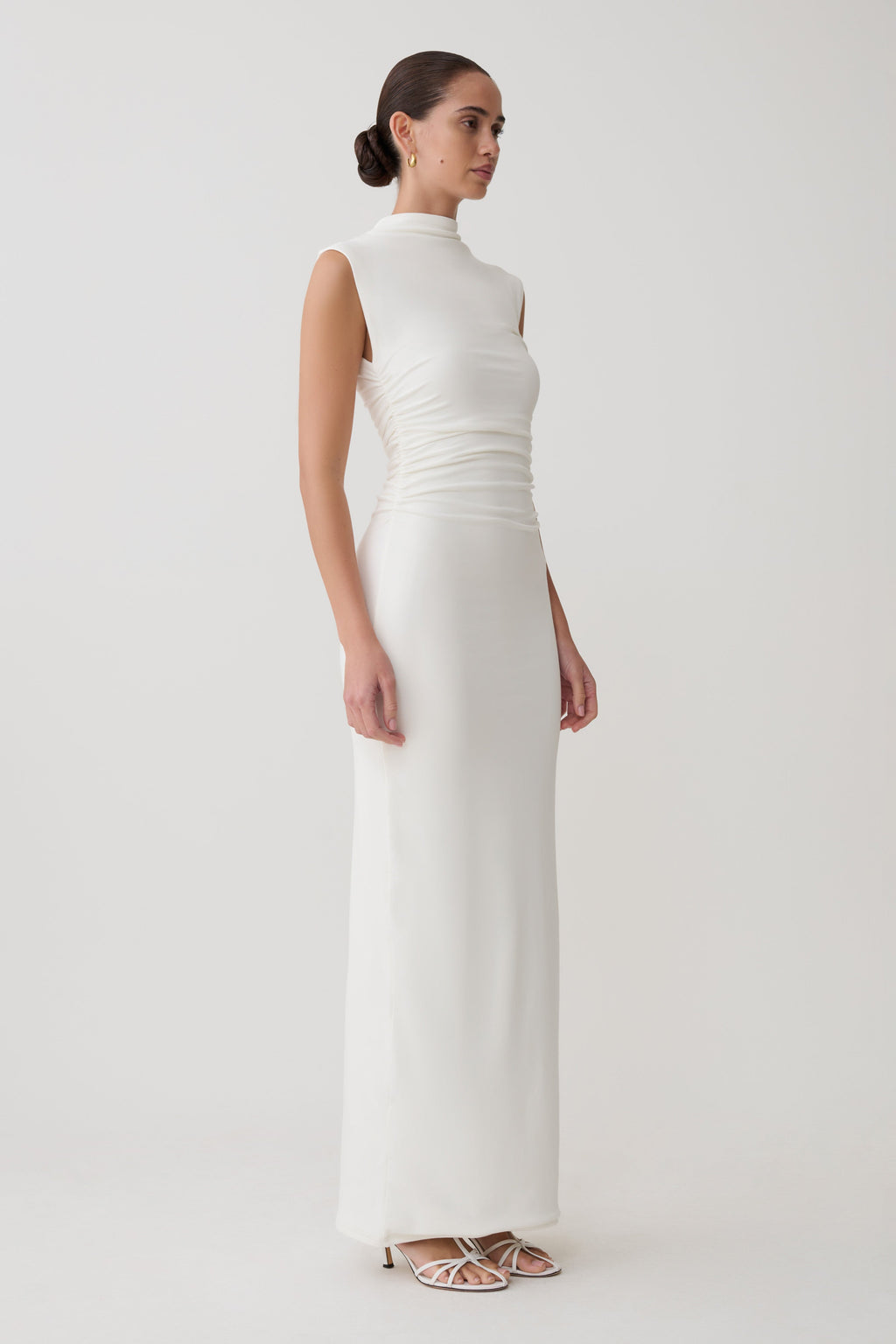 Elliot High Neck Sleeveless Maxi Dress - White