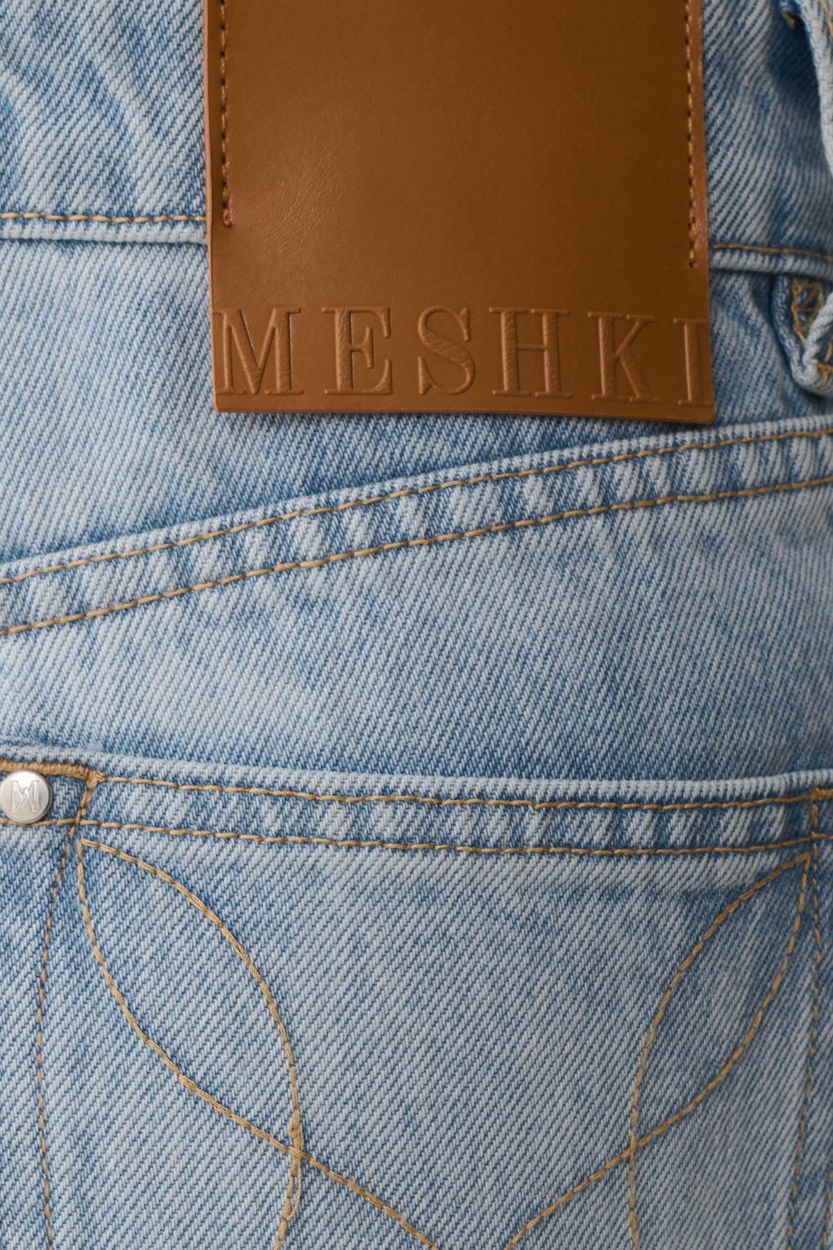 Sebastian Straight Leg Denim Jeans With Fray Hem - Washed Light Blue