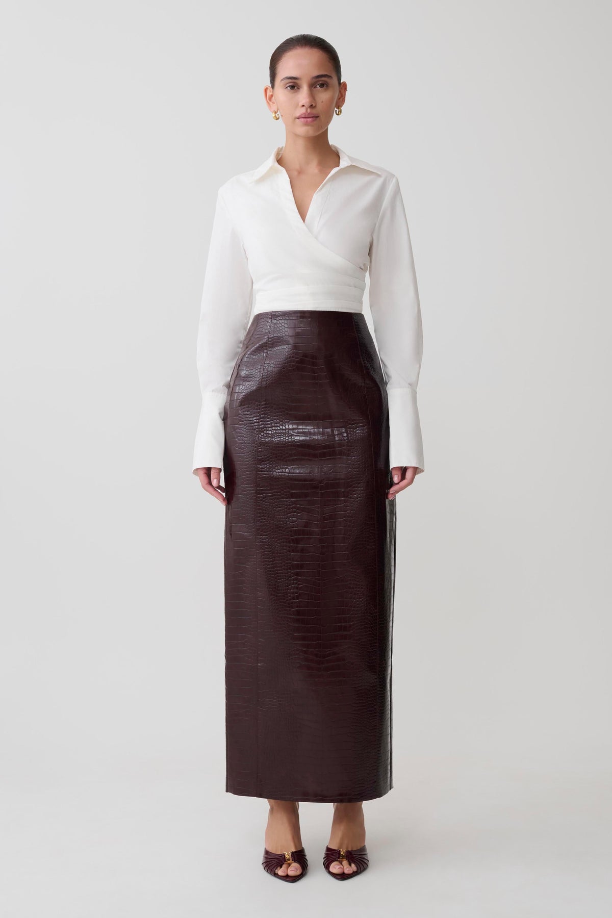 Eugenia Wrap Cotton Shirt - White