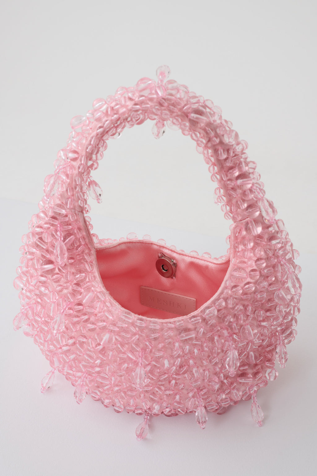 Amara Pearl Teardrop Beaded Bag - Pink