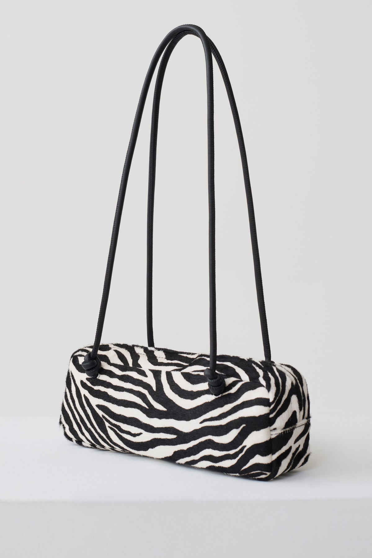 Hillary Pony Fur Bag - Zebra Print