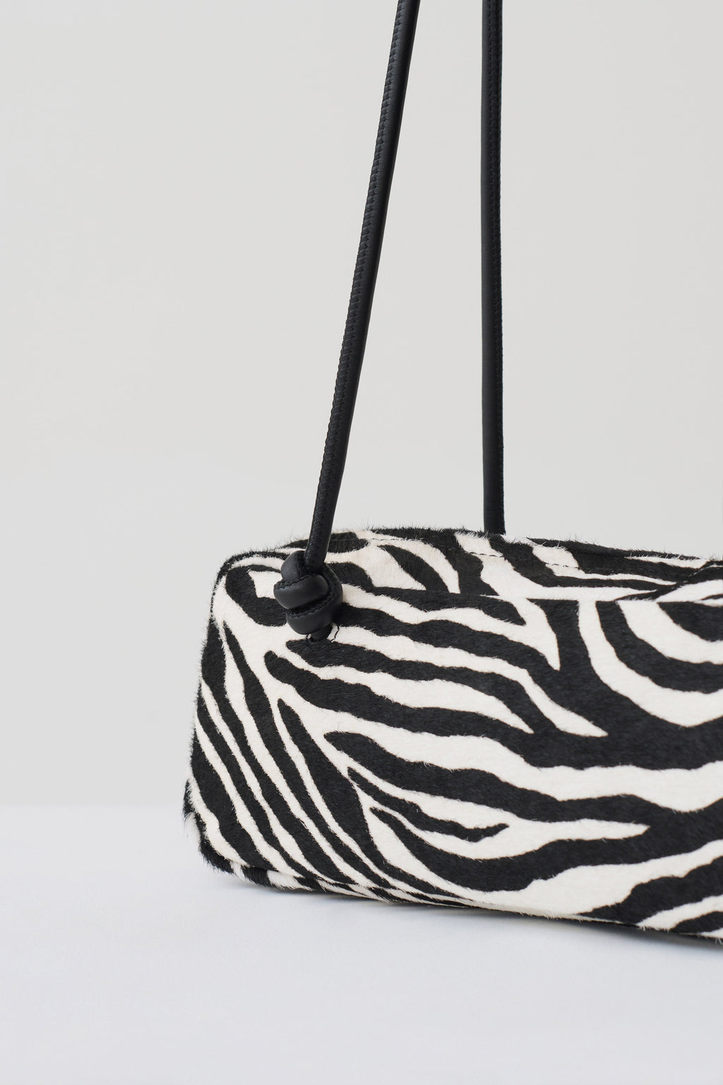 Hillary Pony Fur Bag - Zebra Print