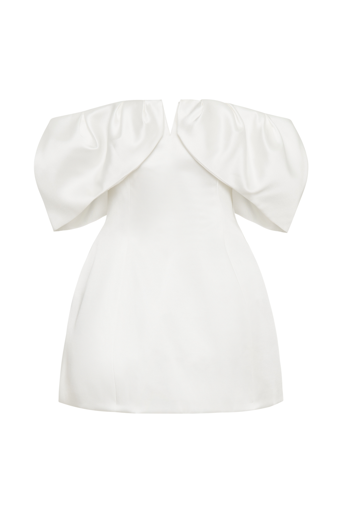 Portia Off Shoulder Satin Corset Dress - White