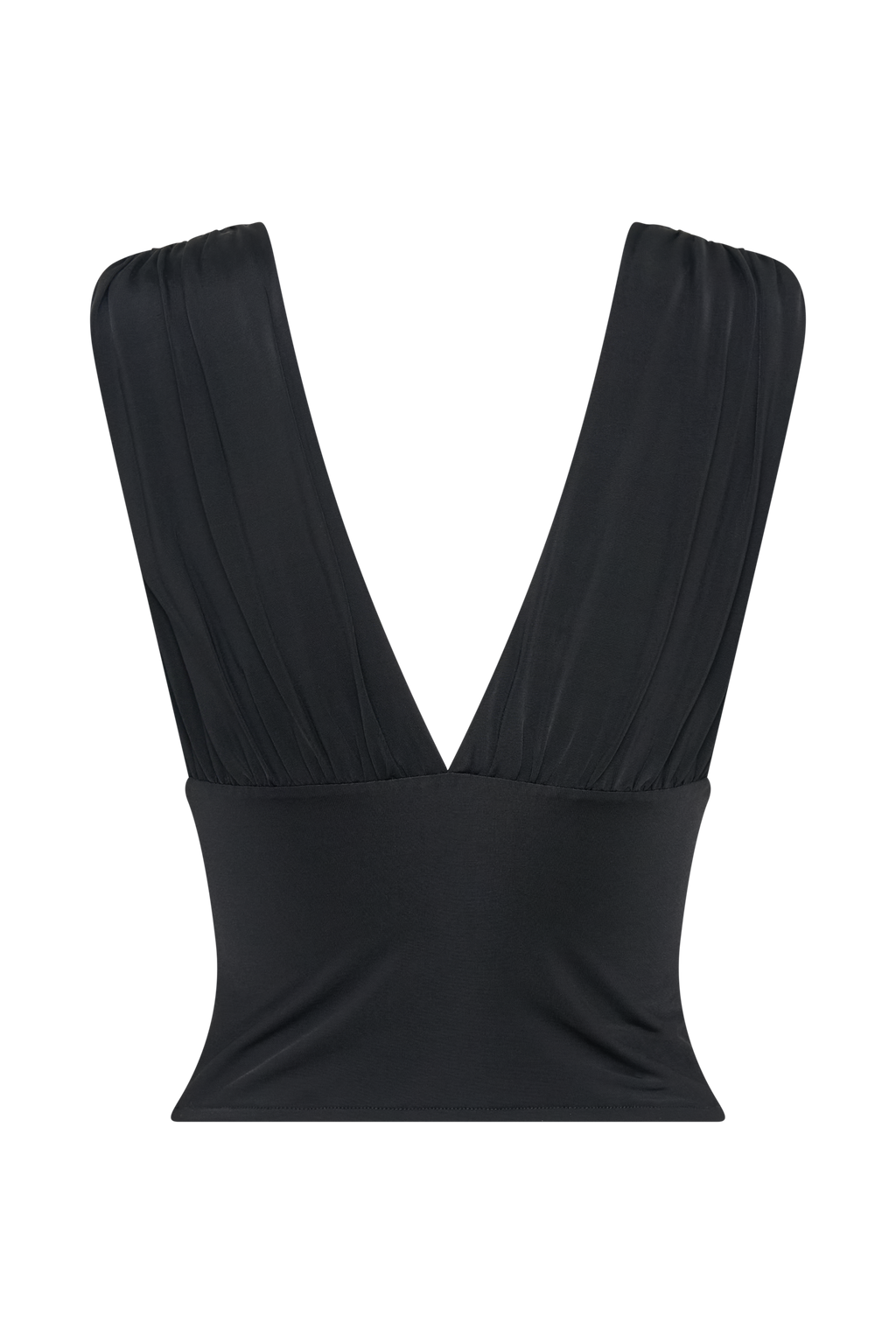 Kerrigan Slinky Ruched Sleeveless Top - Black