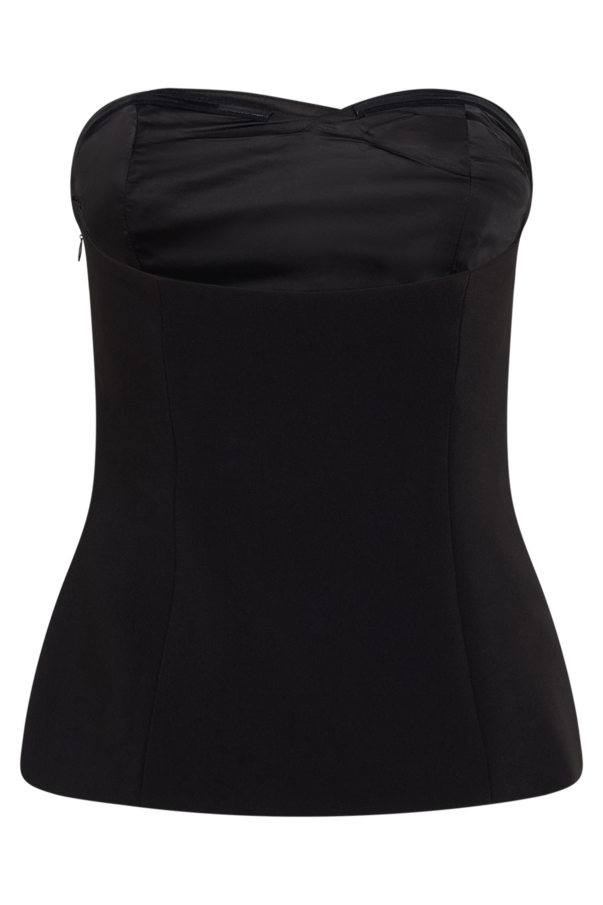 Lindie Strapless Suiting Top - Black