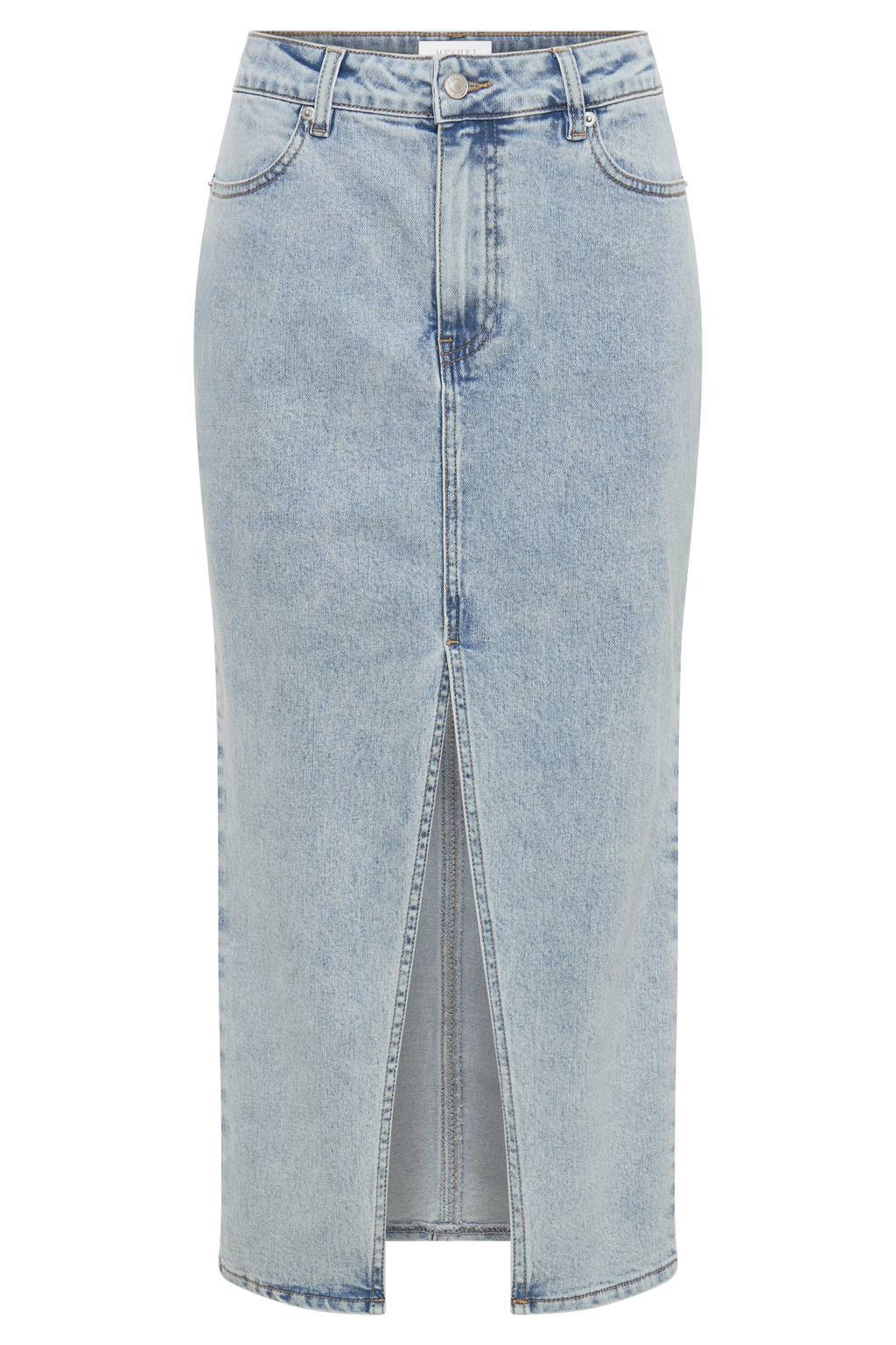 Acacia Denim Midi Skirt - Light Blue
