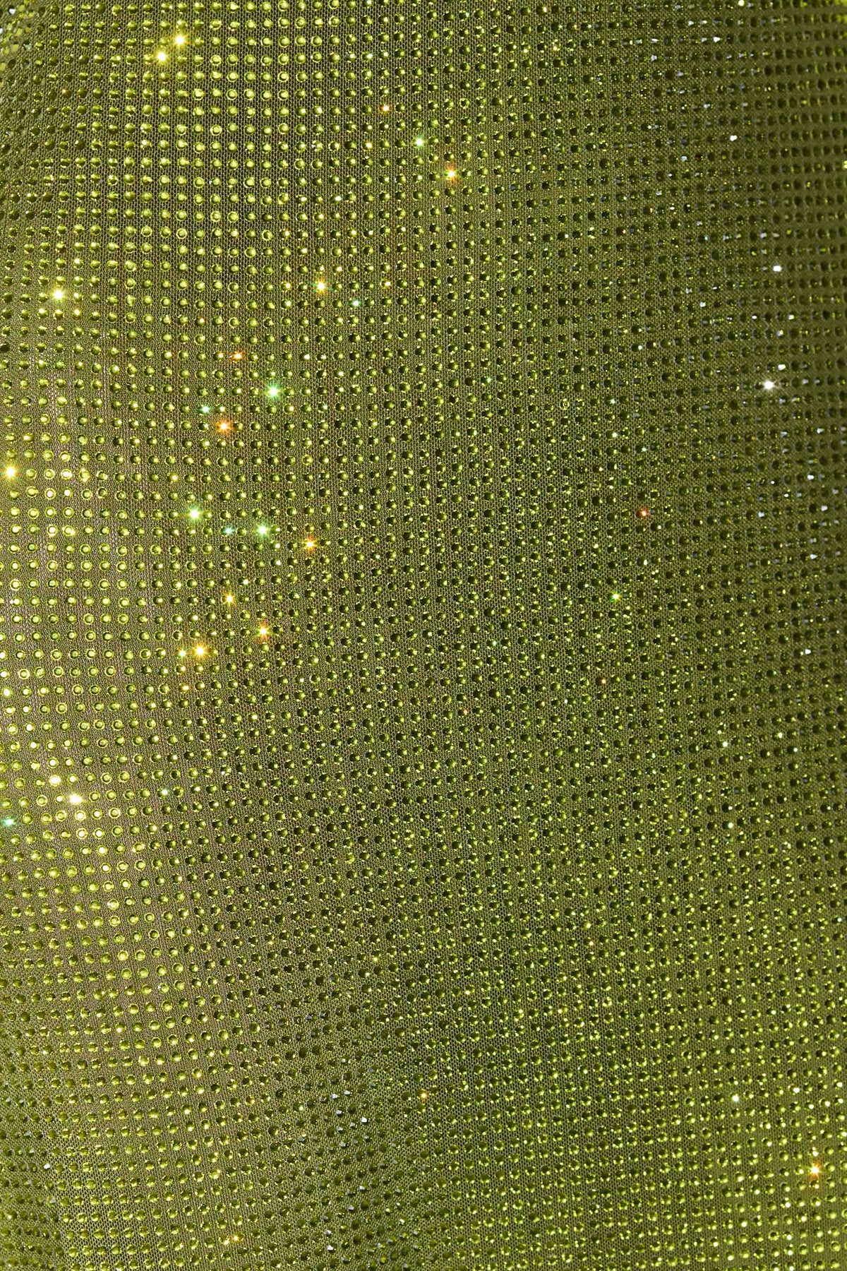 Genie Diamante Halter Midi Dress - Olive