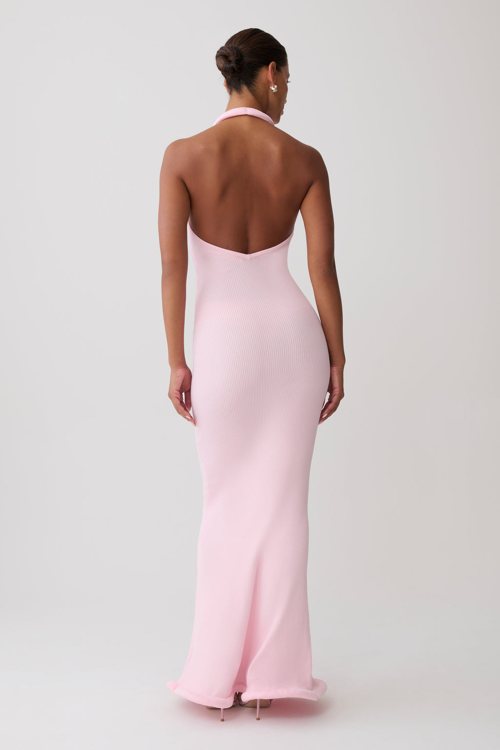 Jennifer Tubular Knit Maxi Dress - Candy Pink