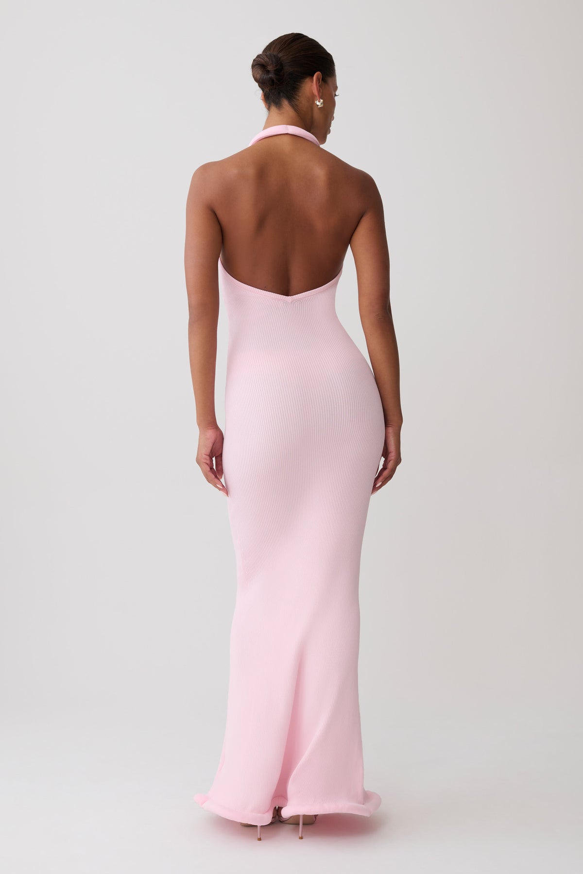 Jennifer Tubular Knit Maxi Dress - Candy Pink
