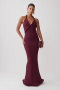 Jennifer Tubular Knit Maxi Dress - Plum