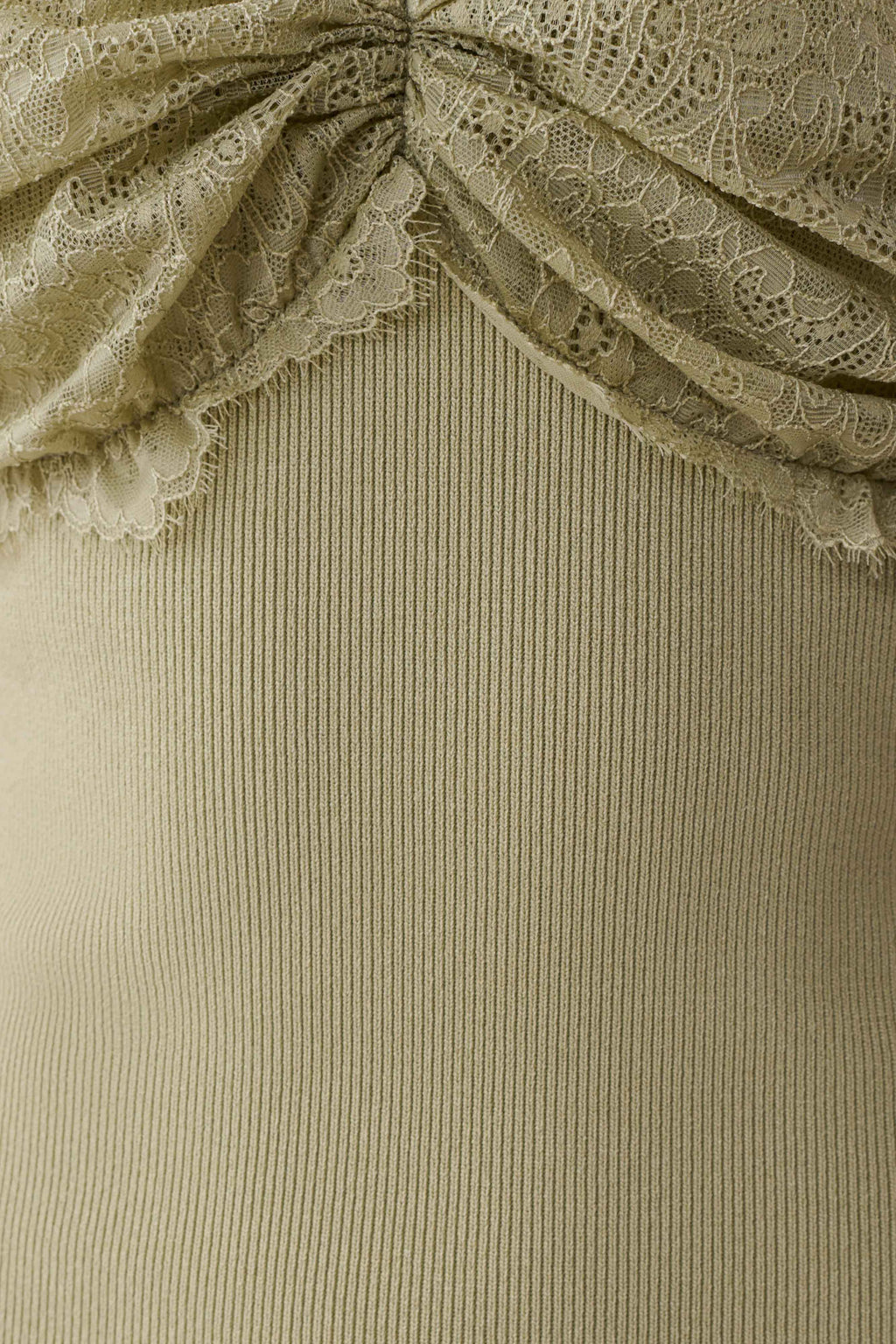 Leny Lace & Bandage Knit Maxi Dress - Green