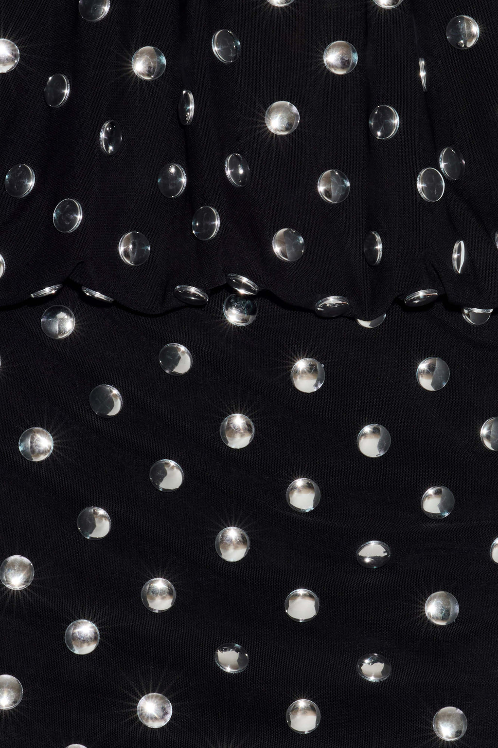 Trudy Silver Stud Mini Dress - Black With Silver Studs