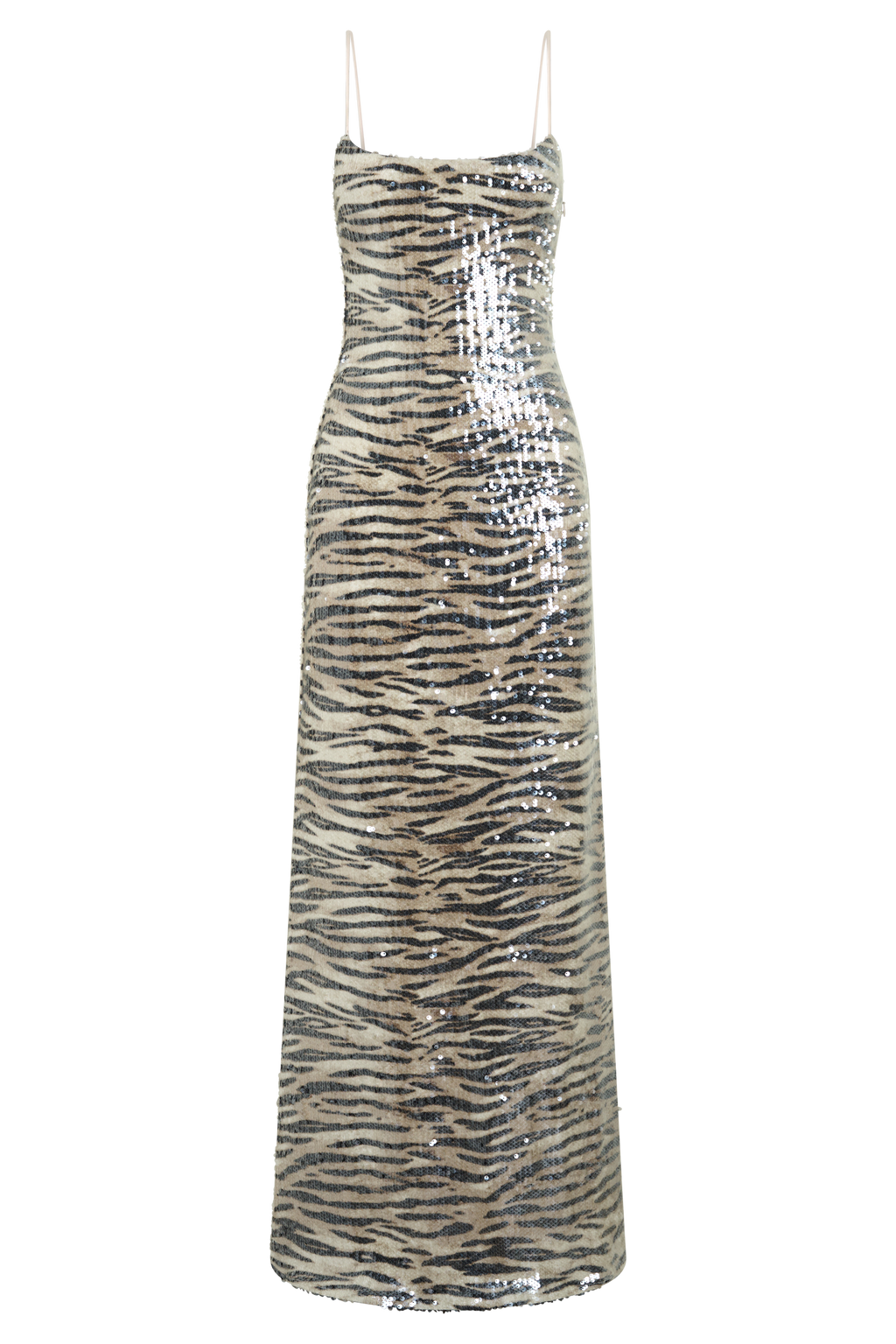 Deborah Sequin Maxi Dress - Zebra Print